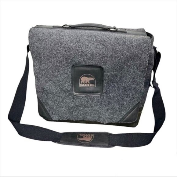 Sorel Gray Wool Unisex Messenger Bag One Size - Picture 1 of 13